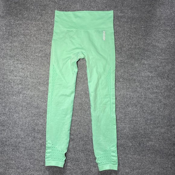 Gymshark Pants - Gymshark Energy Seamless Leggings Womens Medium Green Seafoam Gym Athletic
